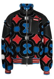 Charles Jeffrey Loverboy Patch fleece bomber jacket - Schwarz