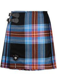 Charles Jeffrey Loverboy tartan-print pleated mini kilt - Blau