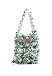 Charles Jeffrey Loverboy logo-patch shirred tote bag - Weiß