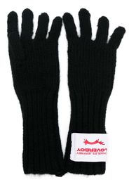 Charles Jeffrey Loverboy logo-patch knitted gloves - Schwarz