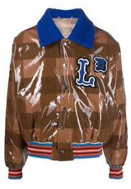 Charles Jeffrey Loverboy Karierte Bomberjacke im College-Look - Braun