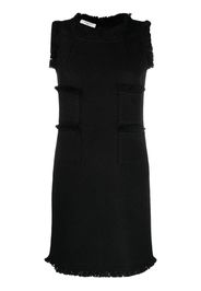 Charlott fringe-trim knitted mid dress - Schwarz