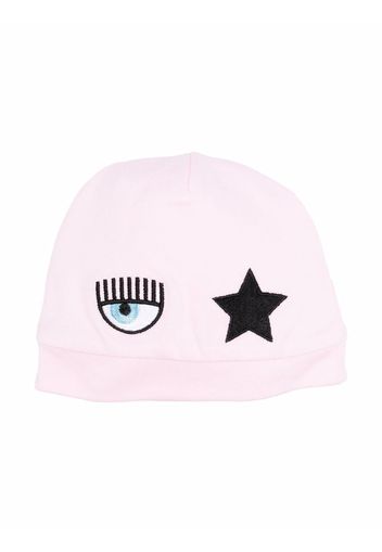 Chiara Ferragni Kids Beanie mit Logo - Rosa