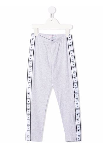 Chiara Ferragni Kids logo track trousers - Grau