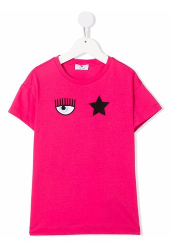 Chiara Ferragni Kids T-Shirt mit Logo-Print - Rosa