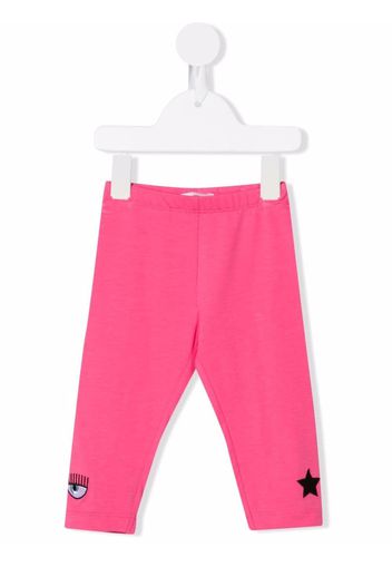 Chiara Ferragni Kids Leggings mit Logo-Print - Rosa