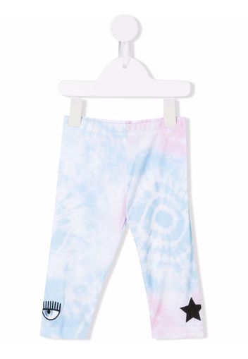 Chiara Ferragni Kids Leggings mit Logo-Print - Blau