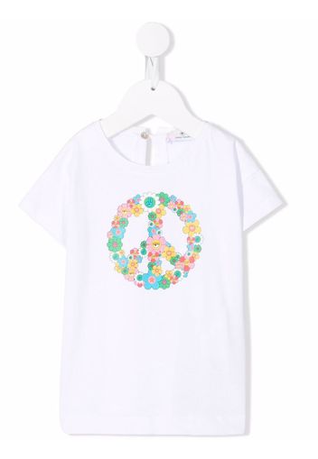 Chiara Ferragni Kids Peace and Love T-Shirt - Weiß