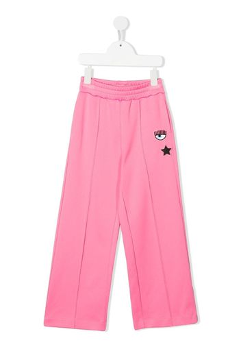 Chiara Ferragni Kids Jogginghose mit Logo-Stickerei - Rosa