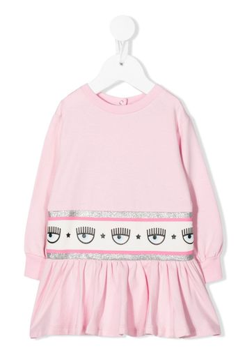 Chiara Ferragni Kids logo-tape jumper dress - Rosa