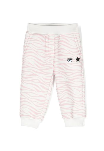 Chiara Ferragni Kids Jogginghose mit Animal-Print - Rosa