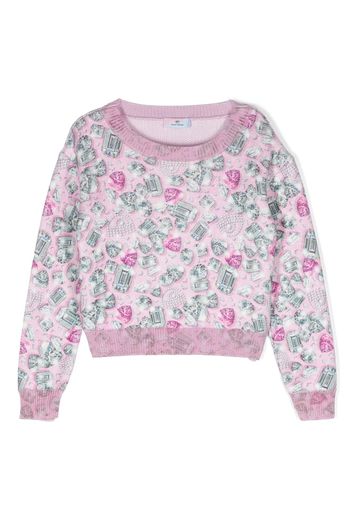 Chiara Ferragni Kids Sweatshirt mit Eyelike-Print - Rosa