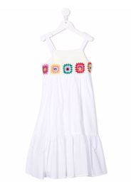 Chiara Ferragni Kids Kleid mit gehäkeltem Einsatz - Weiß