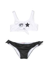 Chiara Ferragni Kids Eyestar two-piece swimsuit - Schwarz