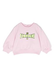 Chiara Ferragni Kids logo-detail cotton jumper - Rosa