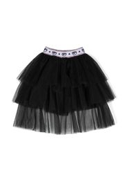 Chiara Ferragni Kids logo-waistband tutu skirt - Schwarz