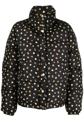 Chiara Ferragni logo print puffer jacket - Schwarz