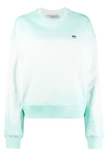 Chiara Ferragni Wink logo-patch gradient sweatshirt - Grün