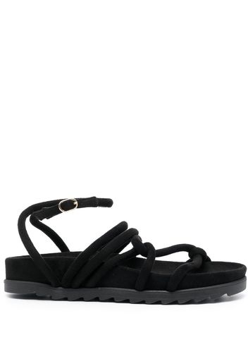 Chiara Ferragni Cable suede flat sandals - Schwarz