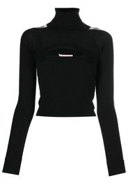 Chiara Ferragni eye-motif cropped jumper - Schwarz