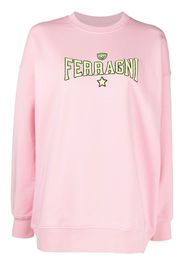 Chiara Ferragni logo-embroidered sweatshirt - Rosa