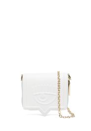 Chiara Ferragni Eyelike embossed faux-leather wallet-on-chain - Weiß