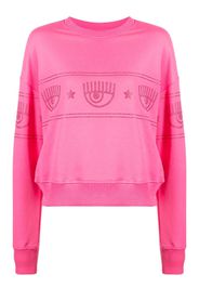 Chiara Ferragni Sweatshirt mit Strass-Logo - Rosa