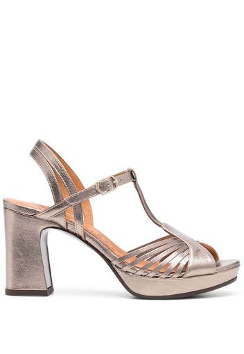 Chie Mihara metallic-effect leather sandals - Braun