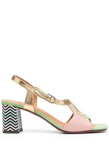 Chie Mihara colour-block panel detail sandals - Grün