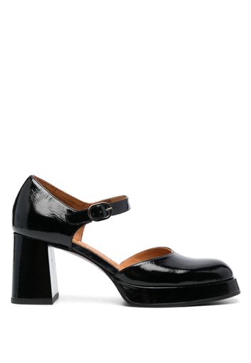 Chie Mihara Kento 80mm patent-finish pumps - Schwarz