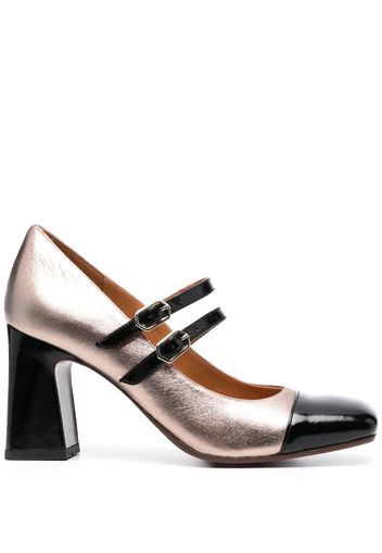 Chie Mihara 80mm colour-block leather pumps - Schwarz