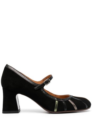 Chie Mihara Aguta 70mm colour-block suede pumps - Schwarz