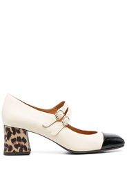 Chie Mihara tow-tone buckled 60mm pumps - Nude