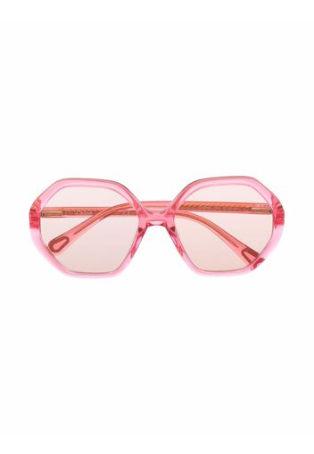 Chloé Kids Sonnenbrille mit sechseckigem Gestell - Rosa