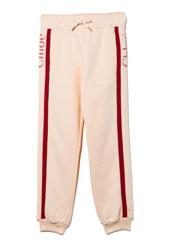 Chloé Kids Jogginghose mit seitlichen Streifen - Rosa