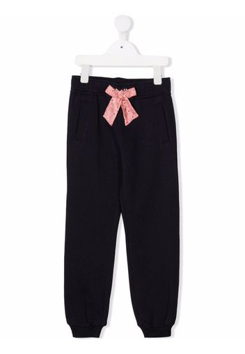 Chloé Kids drawstring-waist organic-cotton track trousers - Blau