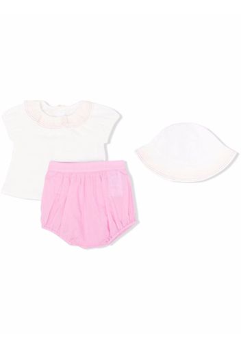 Chloé Kids Dreiteiliges Set mit Rüschen - Weiß