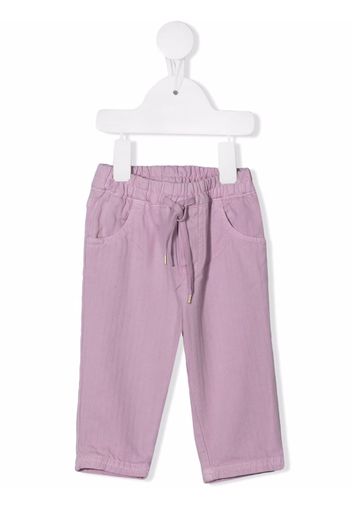 Chloé Kids Jeans mit Fischgrätenmuster - Rosa