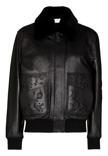 Chloé broderie anglaise-embellishment bomber - Schwarz