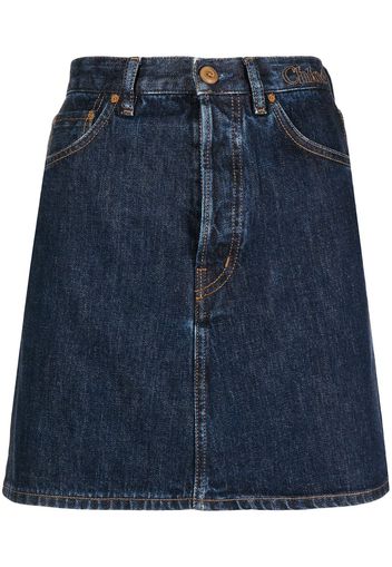 Chloé Jeansrock im Five-Pocket-Design - Blau