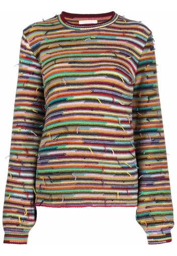 Chloé wool rainbow-stripe jumper - Rot