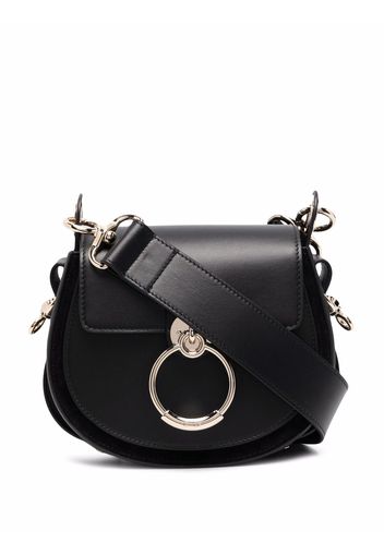 Chloé Tess Schultertasche mit Ring - Schwarz