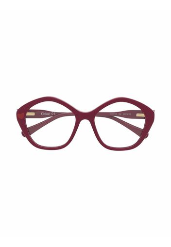 Chloé Kids Brille mit Herzdetail - Rosa