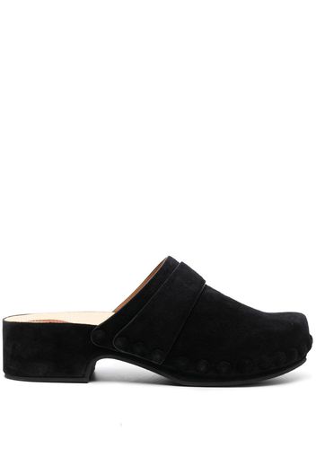 Chloé suede clog mules - Schwarz