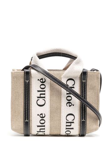 Chloé Woody mini tote bag - Braun