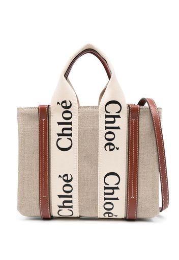 Chloé logo-print tote bag - Nude