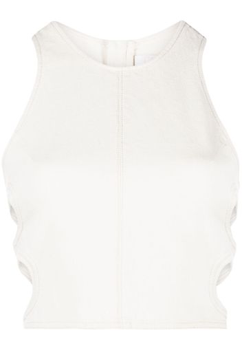 Chloé cut-out sleeveless cropped top - Weiß