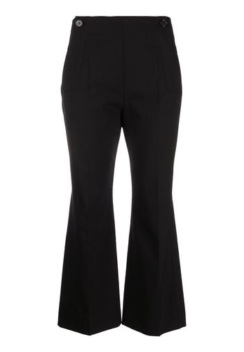 Chloé Ausgestellte Cropped-Hose - Schwarz