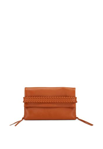 Chloé whipstitch-trim clutch bag - Braun