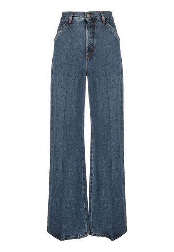 Chloé high-rise wide-leg jeans - Blau